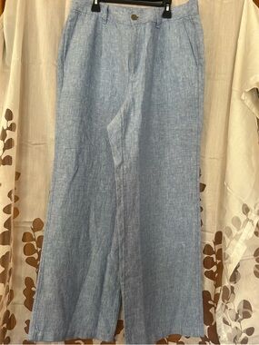 Lands' End Light Blue Linen-Blend Pants Size 12 - New w/o Tag 💙